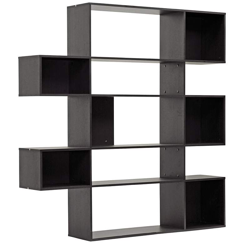 Image 1 Lanahan Dark Brown 5-Level Modern Display Shelf