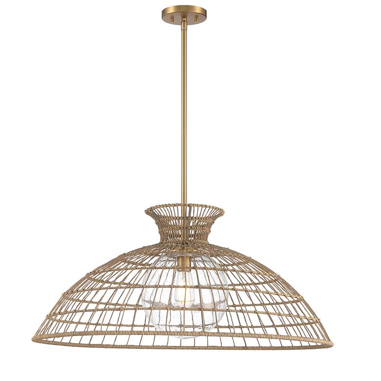 Image 3 Lanai 1-Light Pendant in Warm Brass more views