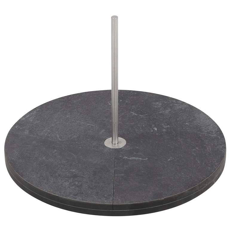 Image 1 Lanai 11 1/2 inch Wide Round Slate Gray Outdoor Torch Light Base