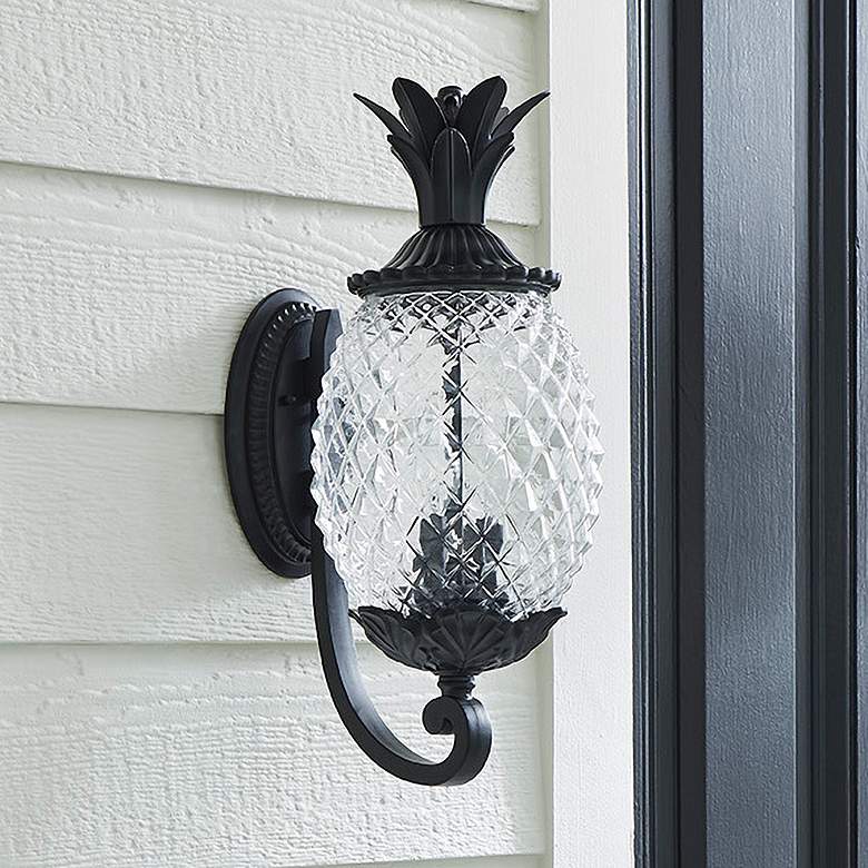 Image 1 Lanai 18" High Black 2-Light Outdoor Wall Light