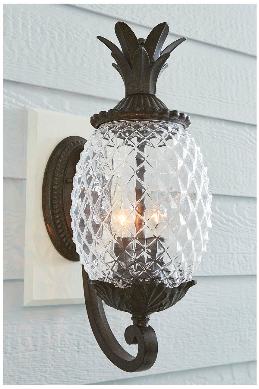 Lanai 18" High Black Coral 2-Light Outdoor Wall Light