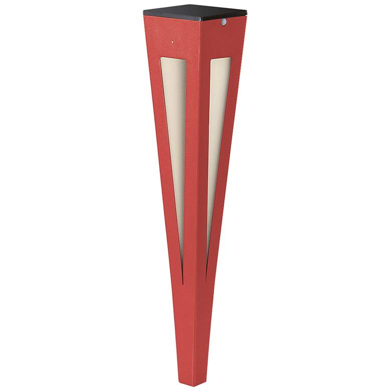 Image 1 Lanai 20" High Red Aluminum LED Solar Outdoor Torch Light