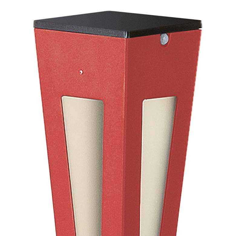 Image 2 Lanai 20" High Red Aluminum LED Solar Outdoor Torch Light more views