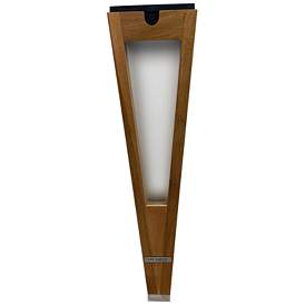 Image1 of Lanai 20" High Teak Wood LED Solar Outdoor Torch Light