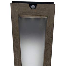Image2 of Lanai 20" High Weathered Teak Wood LED Solar Torch Light more views