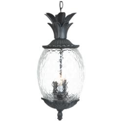 Lanai 21" High Matte Black 3-Light Outdoor Hanging Light