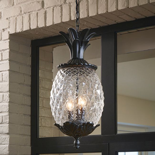 Lanai 21" High Matte Black 3-Light Outdoor Hanging Light
