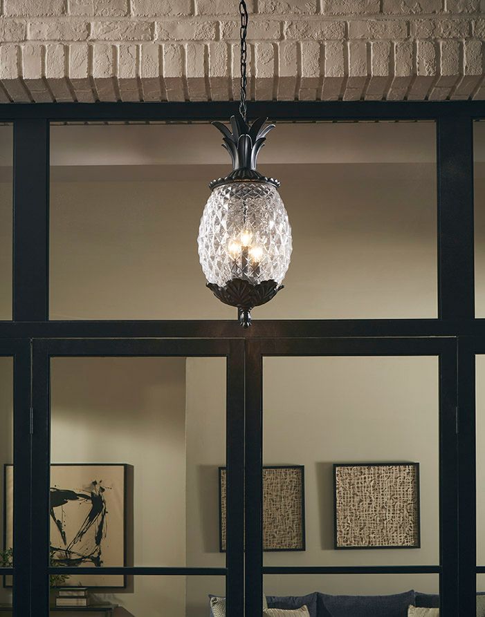 Image 4 Lanai 21" High Matte Black 3-Light Outdoor Hanging Light more views