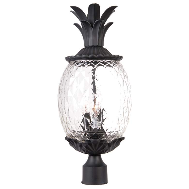 Image 1 Lanai 22 1/4" High Matte Black 3-Light Outdoor Post Light