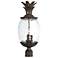 Lanai 3-Light Black Coral Post Mount Light