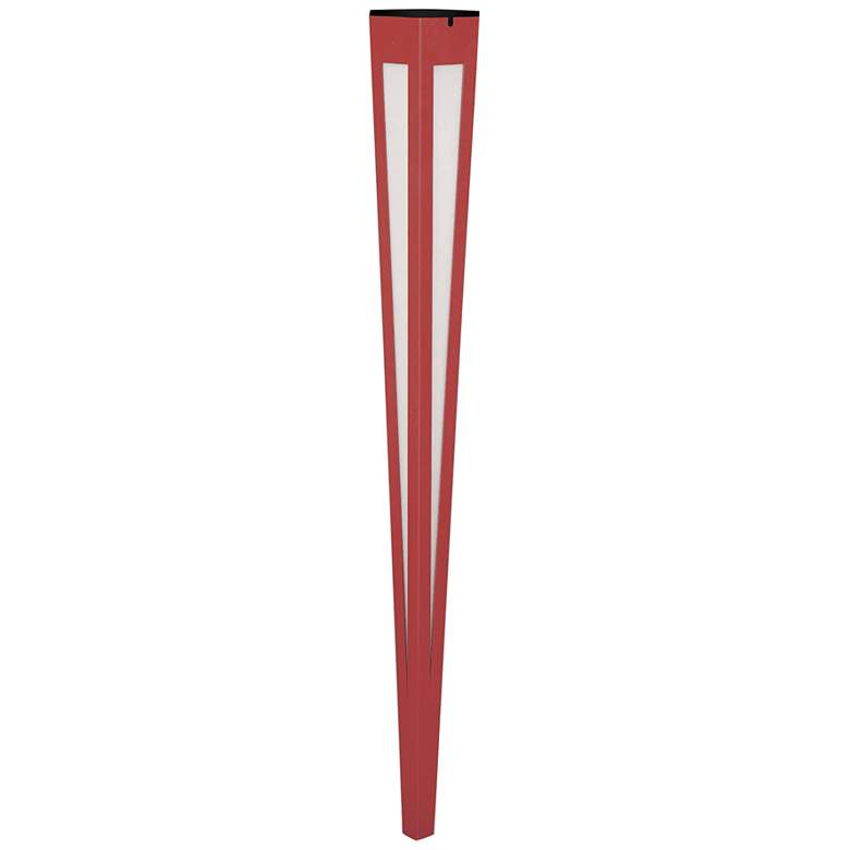 Image 1 Lanai 46 1/2" High Red Aluminum LED Solar Torch Light