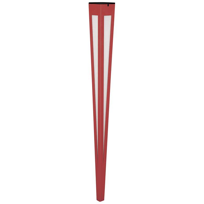 Image 1 Lanai 46 1/2 inch High Red Aluminum LED Solar Torch Light