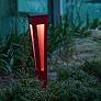 Lanai 46 1/2" High Red Aluminum LED Solar Torch Light