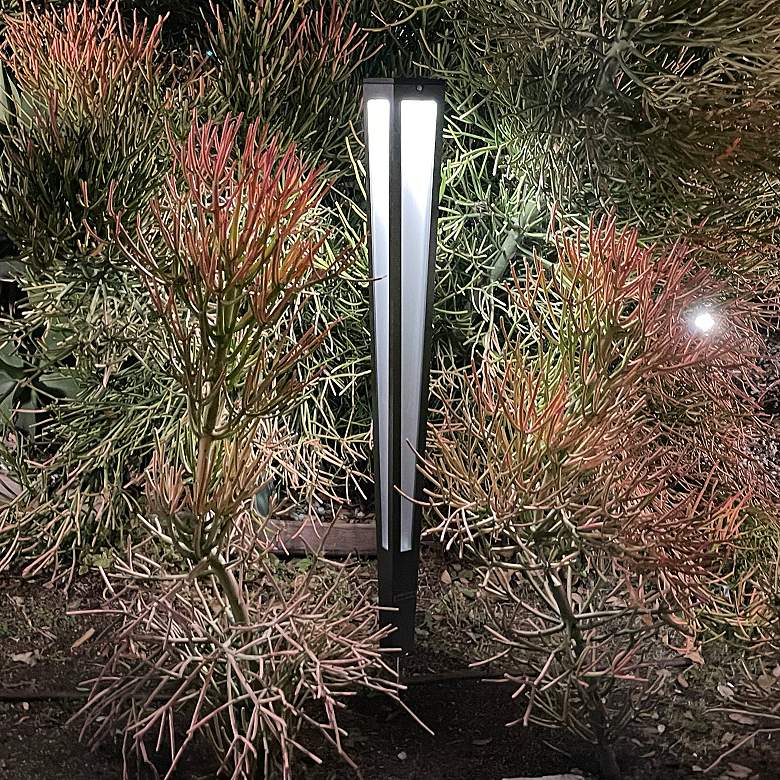 Image 3 Lanai 46 1/2 inch High Space Gray Aluminum LED Solar Torch Light more views