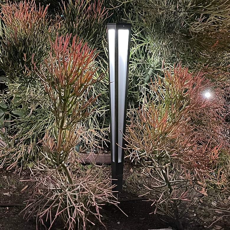Image 3 Lanai 46 1/2" High Space Gray Aluminum LED Solar Torch Light more views