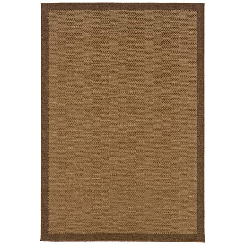 Image 2 Lanai 525D7 5&#39;3 inchx7&#39;6 inch Beige and Brown Outdoor Area Rug
