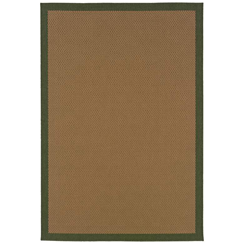 Image 2 Lanai 525G6 5&#39;3 inchx7&#39;6 inch Beige and Green Outdoor Area Rug