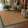 Lanai 525G6 5&#39;3"x7&#39;6" Beige and Green Outdoor Area Rug