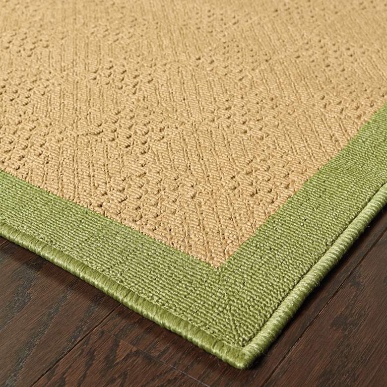 Image 3 Lanai 525G6 5'3"x7'6" Beige and Green Outdoor Area Rug more views