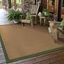 Thumbnail3 of Lanai 525G6 8'6"x13' Beige and Green Outdoor Area Rug more views