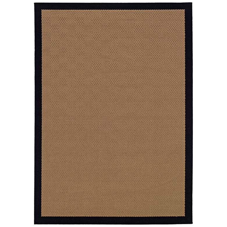 Image 2 Lanai 525X5 5&#39;3 inchx7&#39;6 inch Beige and Black Outdoor Area Rug