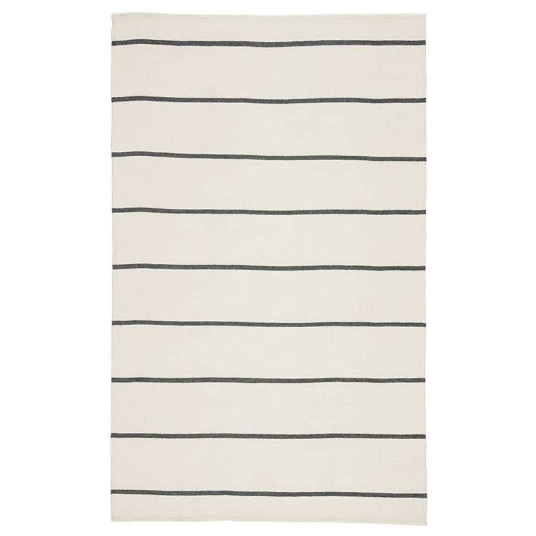 Lanai Corbina LAN04 5&#39;x8&#39; Ivory Dark Gray Striped Area Rug