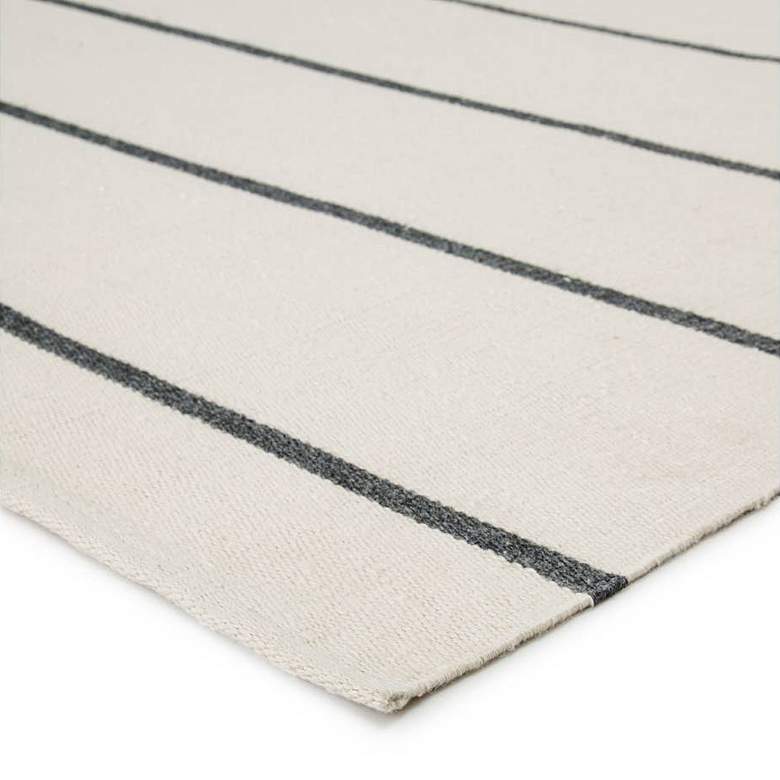 Image 2 Lanai Corbina LAN04 5'x8' Ivory Dark Gray Striped Area Rug more views