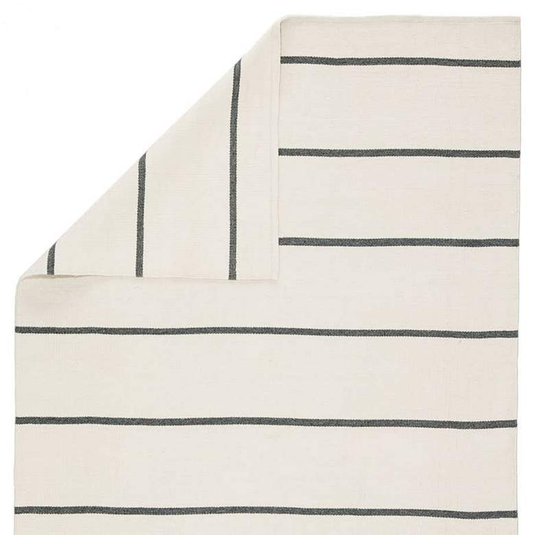 Image 3 Lanai Corbina LAN04 5'x8' Ivory Dark Gray Striped Area Rug more views