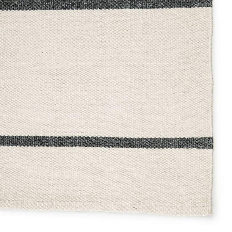 Image 4 Lanai Corbina LAN04 5'x8' Ivory Dark Gray Striped Area Rug more views