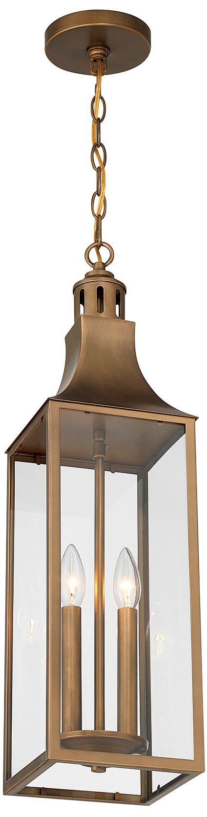 Lancaster 2-Light Outdoor Hanging Lantern in Atlas Bronze
