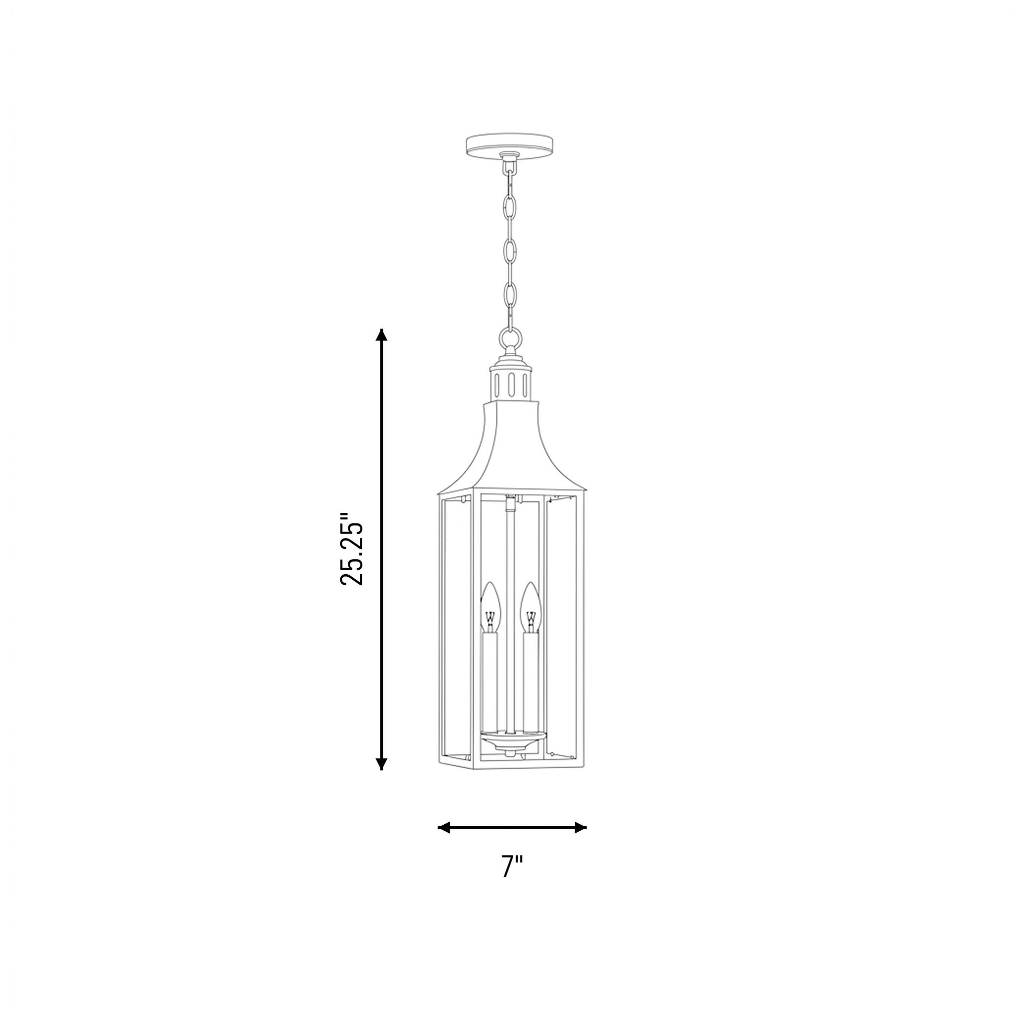 Lancaster 2-Light Outdoor Hanging Lantern in Atlas Bronze