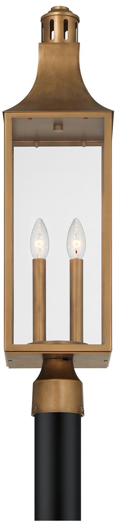 Image 3 Lancaster 2-Light Outdoor Post Lantern in Atlas Bronze more views