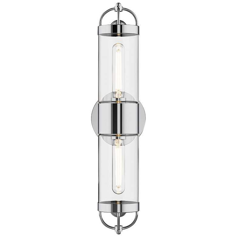 Image 1 Lancaster 21" High Chrome 2-Light Wall Sconce