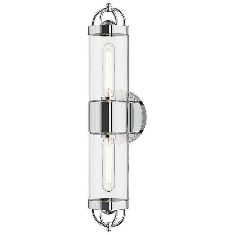 Image 3 Lancaster 21" High Chrome 2-Light Wall Sconce more views