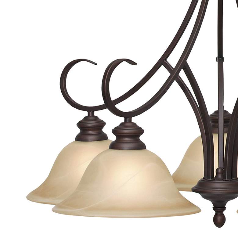 Image 2 Lancaster 28" Wide Chandelier in Rubbed Bronze & Antique Marbled G more views