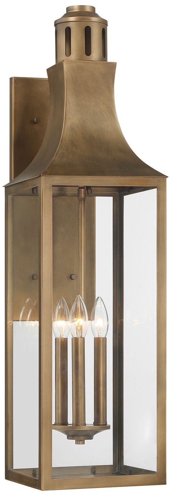 Lancaster 3-Light Outdoor Wall Lantern in Atlas Bronze