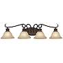 Thumbnail1 of Lancaster 34" Wide Rubbed Bronze 4-Light Bath Light
