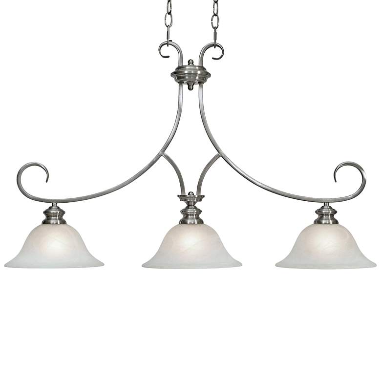 Image 2 Lancaster 36" Wide Pewter Kitchen Island Light Pendant