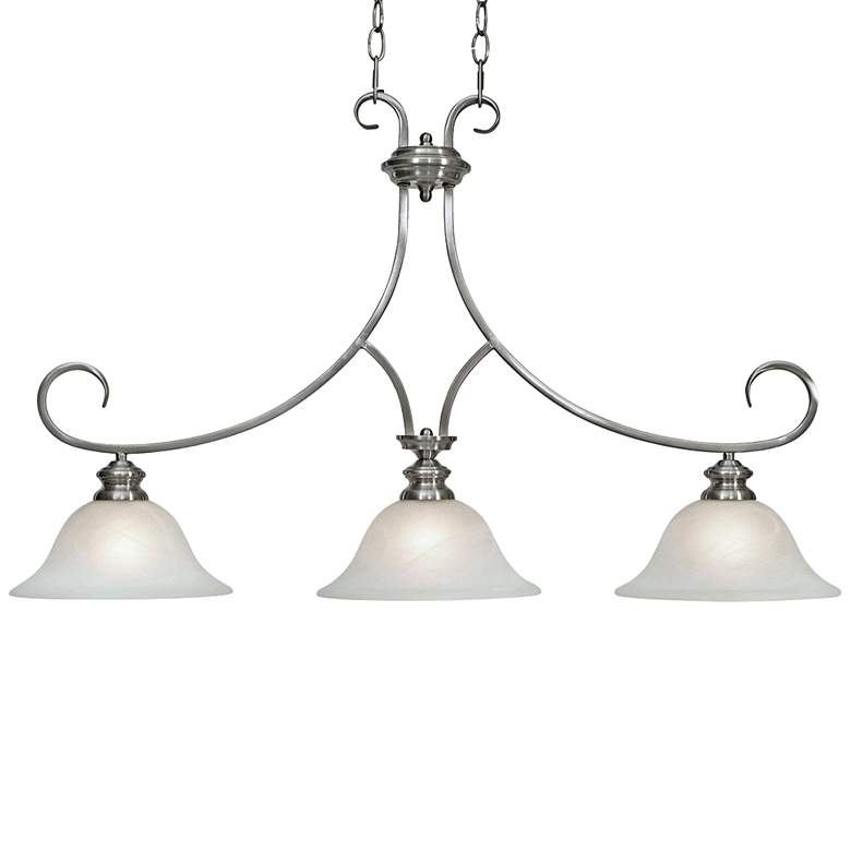 Image 2 Lancaster 36 inch Wide Pewter Kitchen Island Light Pendant