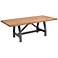 Lancaster 38" Wide Amber Graphite Wood Dining Table