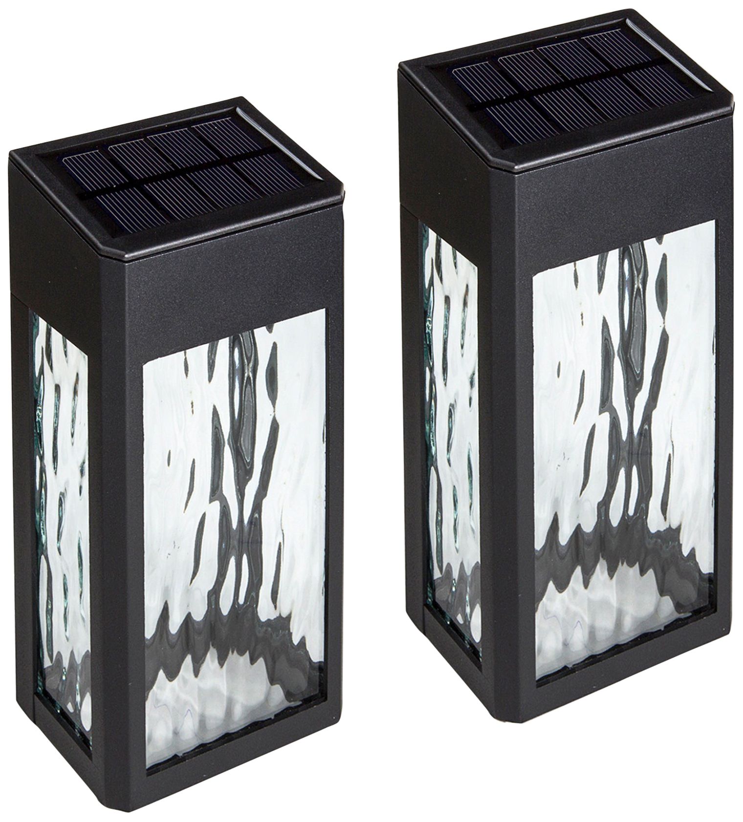 black solar powered wall lights