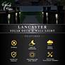Watch A Video About the Lancaster Black Solar Powered LED Deck Wall Lights Set of 2