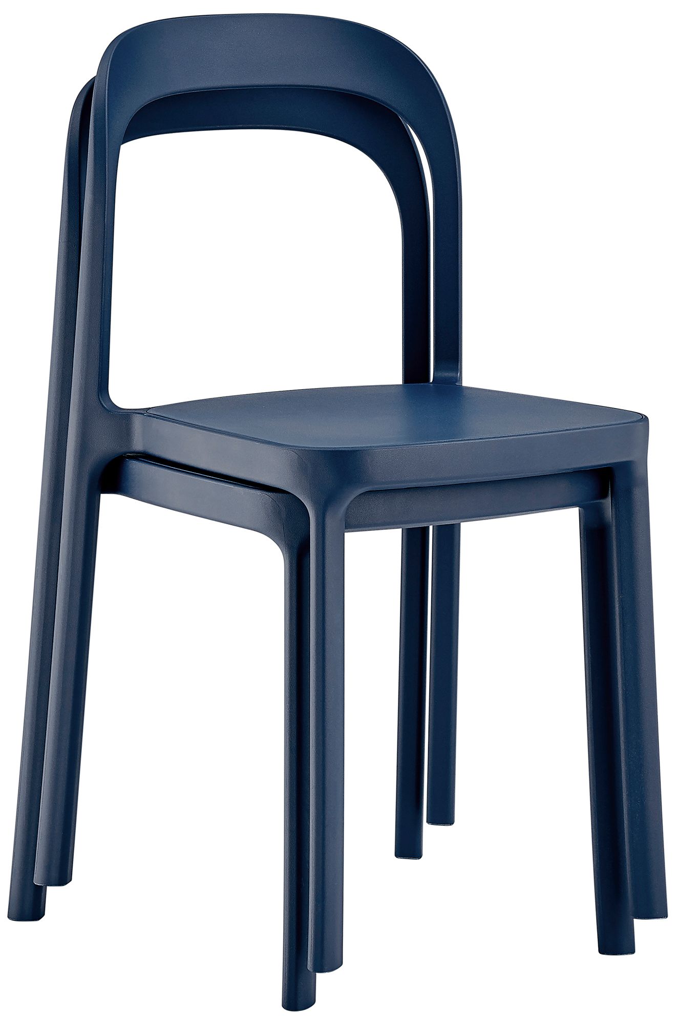 Lance Blue Stackable Indoor/Outdoor Side Chairs Set of 2