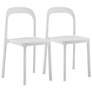 2_Lance White Stackable Indoor/Outdoor Side Chairs Set of 2