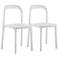 Lance White Stackable Indoor/Outdoor Side Chairs Set of 2