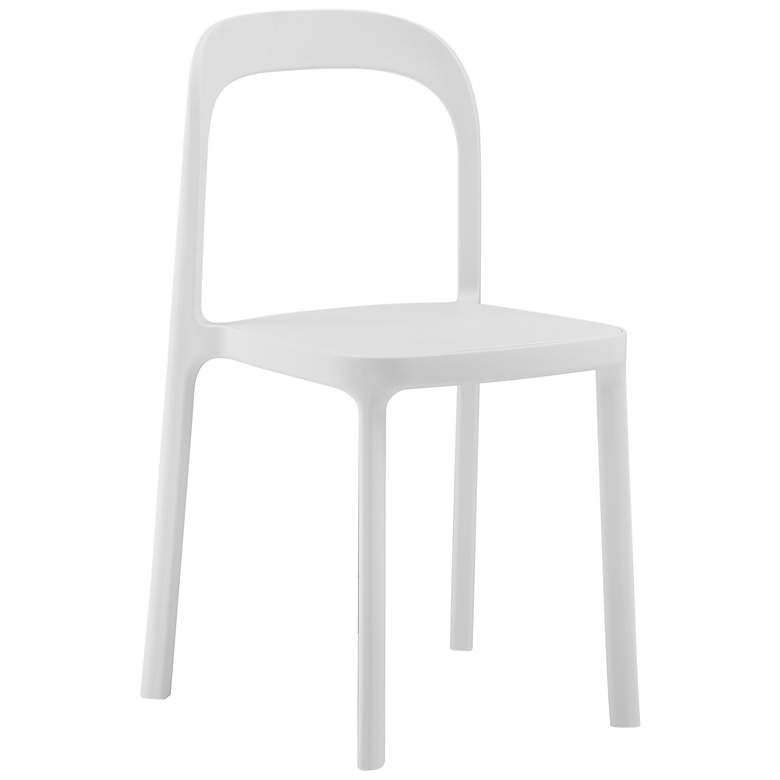 Image 6 Lance White Stackable Indoor/Outdoor Side Chairs Set of 2 more views