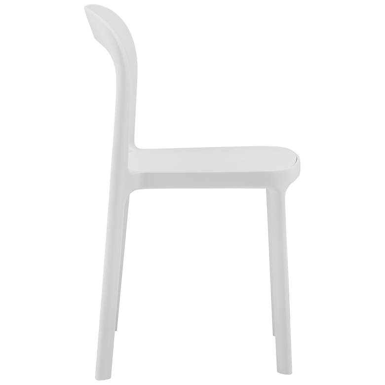 Image 7 Lance White Stackable Indoor/Outdoor Side Chairs Set of 2 more views