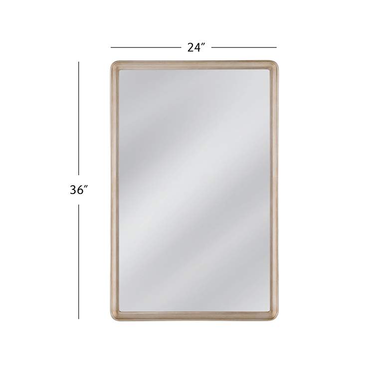Image 5 Lancelle 24" x 36" Antique Silver Wall Mirror more views