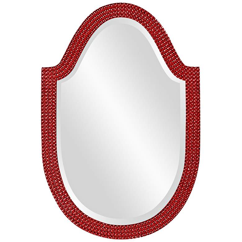 Image 1 Lancelot 21 inch x 32 inch Red Arched Wall Mirror