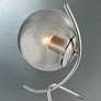 Lancy 18 1/2" High Nickel Tripod Table Lamp with Smoke Shade